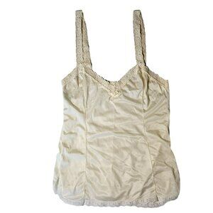 Mel Lin Vintage Tank Top Camisole Women's Size Small Cream White